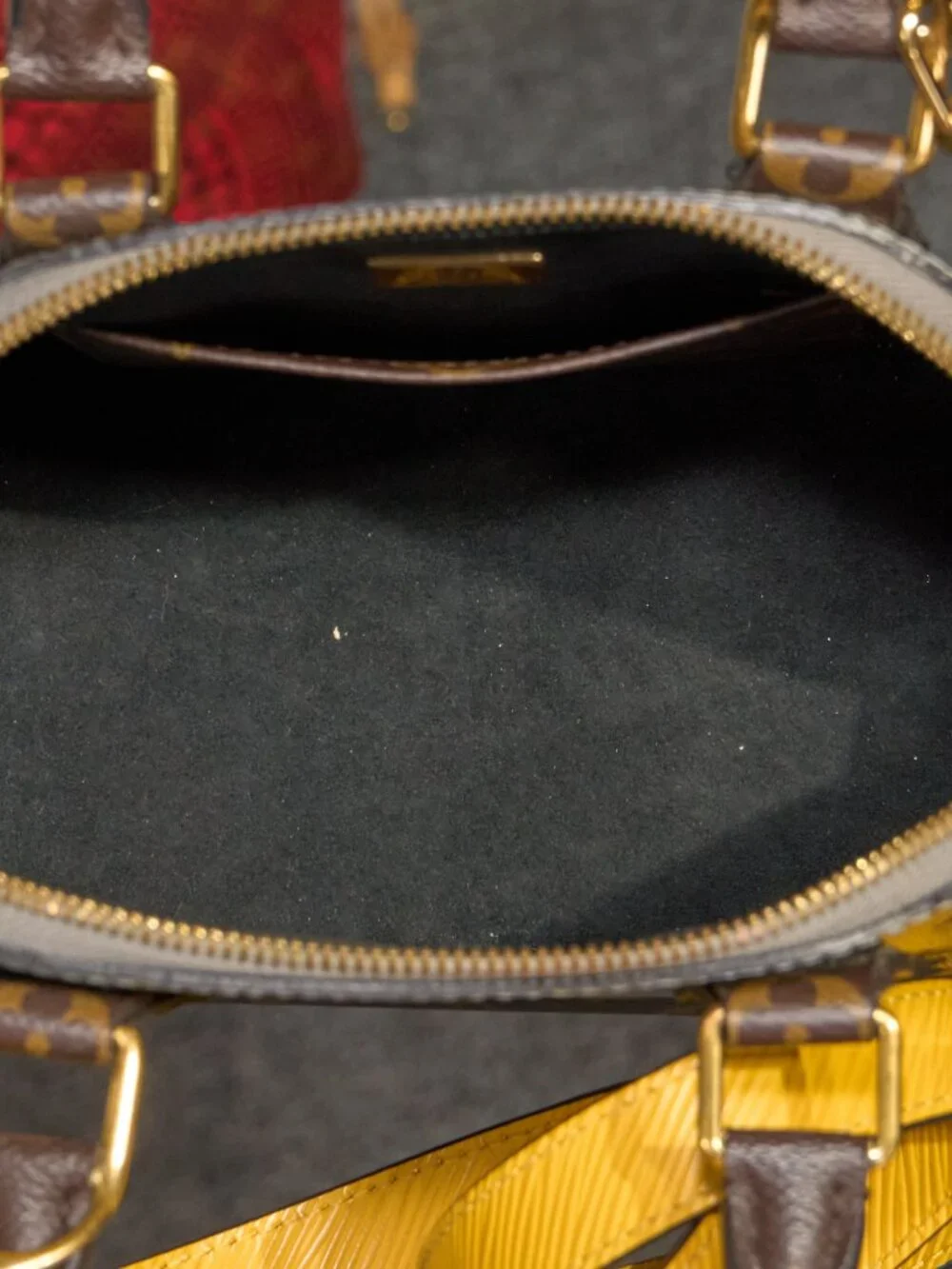 Louis Vuitton Alma BB Monogram Metallise Bitume